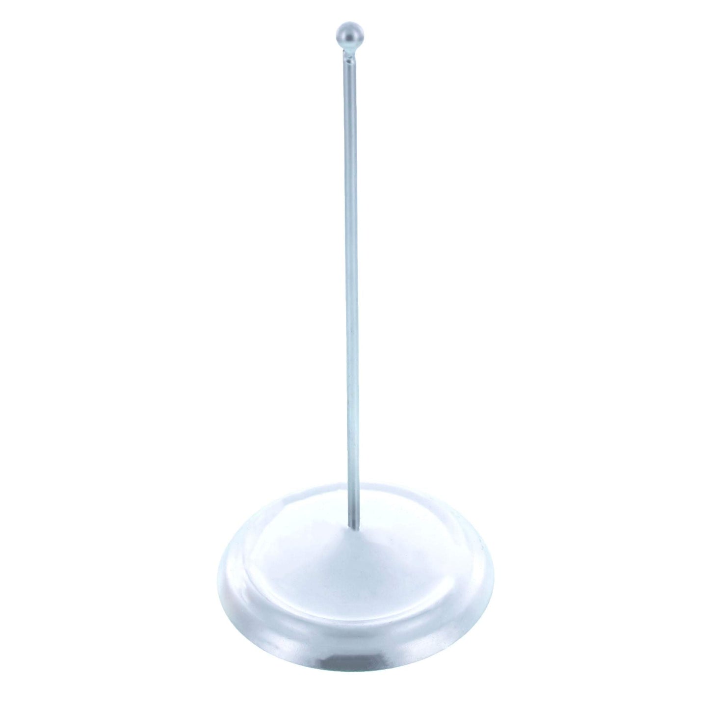 Upright Silver Metal Christmas Tree Topper Finial Stand Display Stand 7.2 Inches