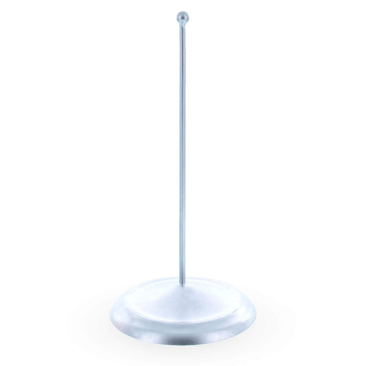 Upright Silver Metal Christmas Tree Topper Finial Stand Display Stand 7.2 Inches