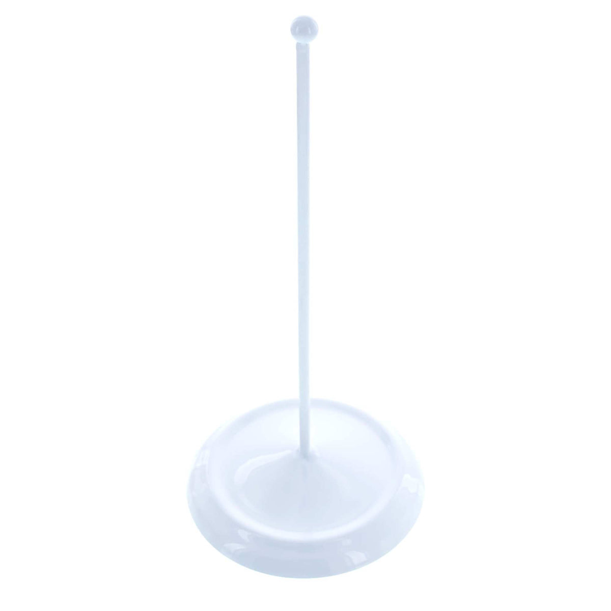 a white stand with a long pole