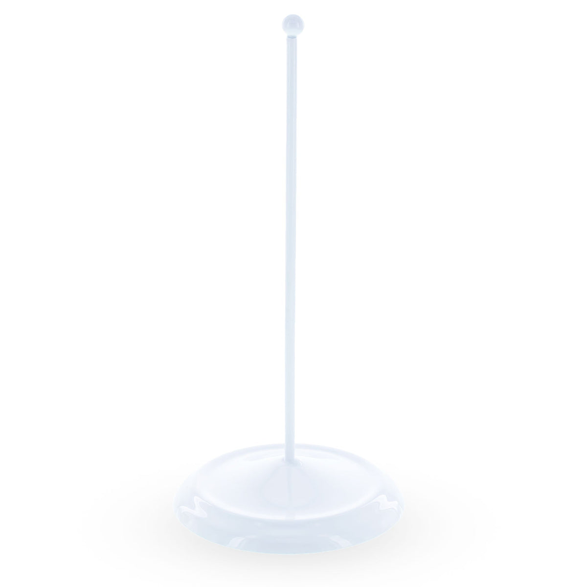 a white stand with a long pole