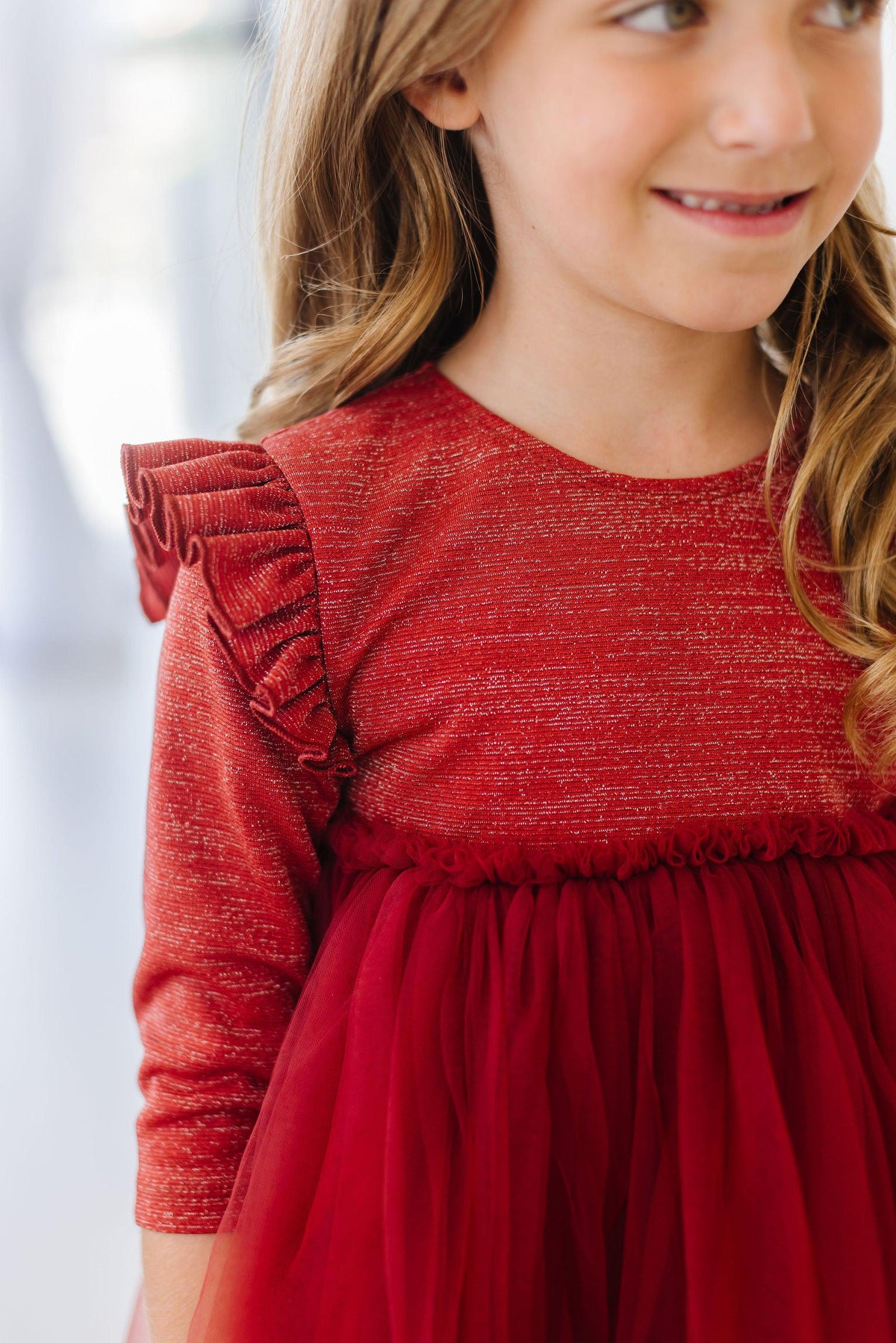 a close up of a girl's dress