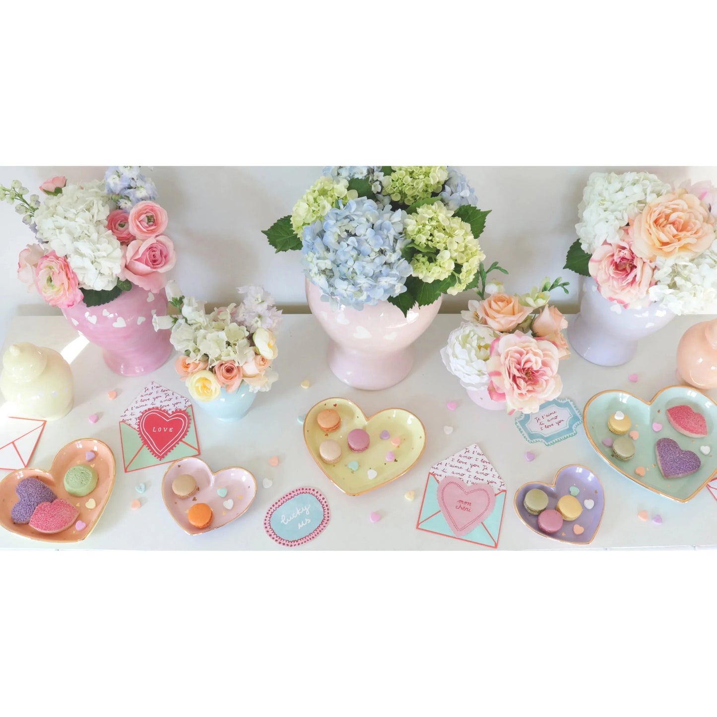 "Love is in the Air" Ginger Jars in Bubble Gum Pink