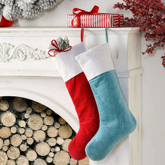a pair of stockings on a fireplace