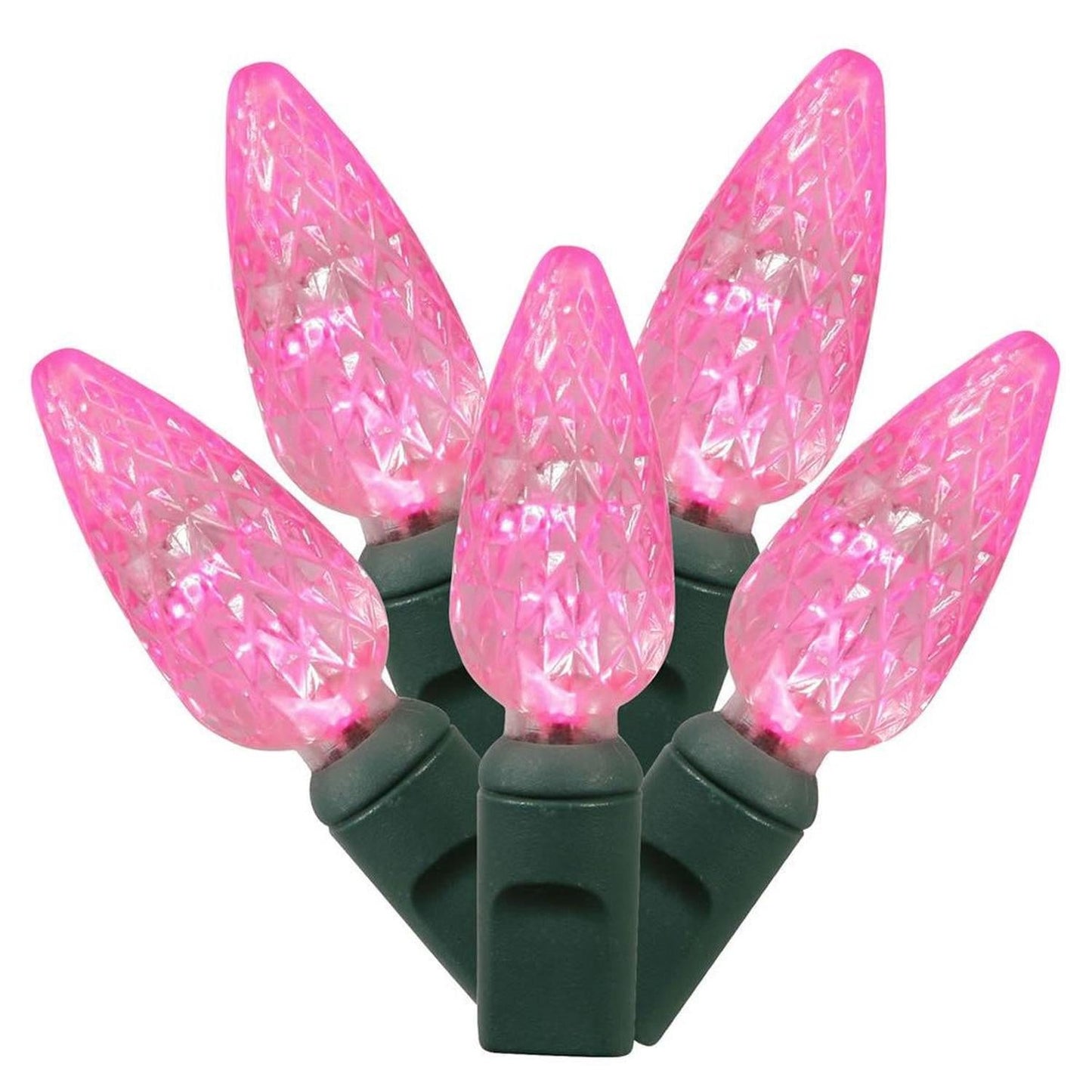 Vickerman 100 Pink C6 LED Single Mode Christmas Lights