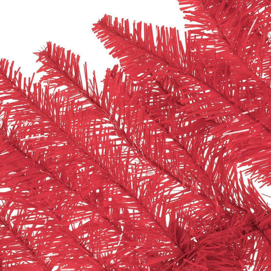 a close up of a red tree