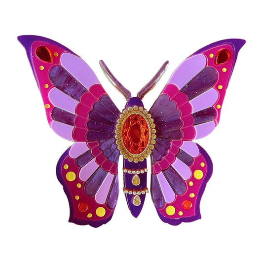 a colorful butterfly with gems