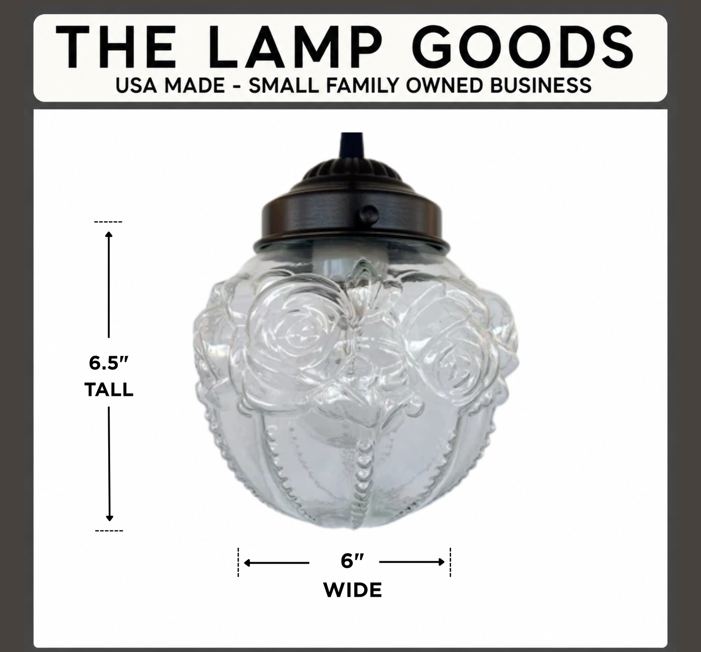 Victorian Embossed Antique Glass Globe PENDANT Lights