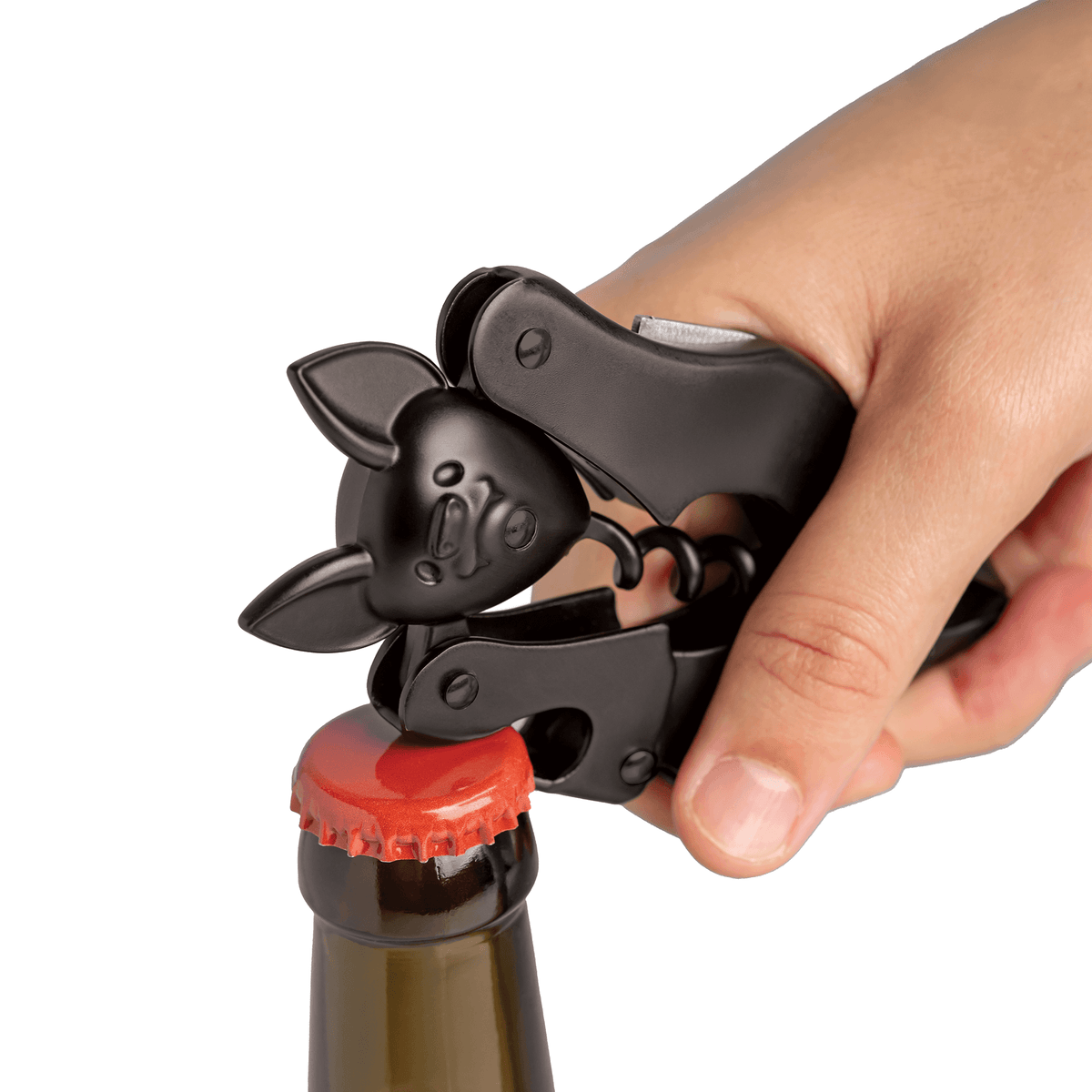 a hand holding a bottle opener