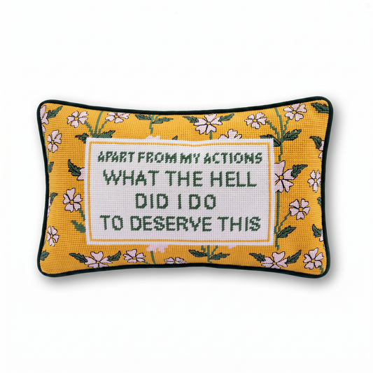What the Hell Needlepoint Pillow
