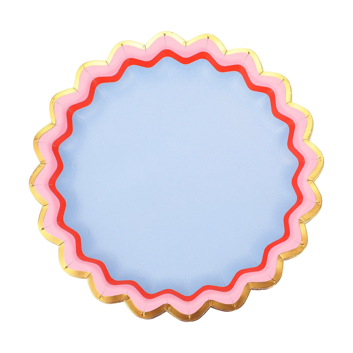 Rainbow Ric Rac Assorted Dessert Plates (10 ct, 5 colors)