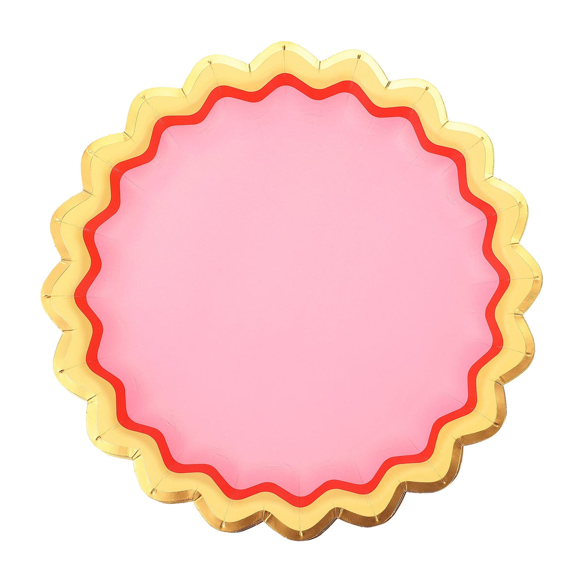 Rainbow Ric Rac Assorted Dessert Plates (10 ct, 5 colors)