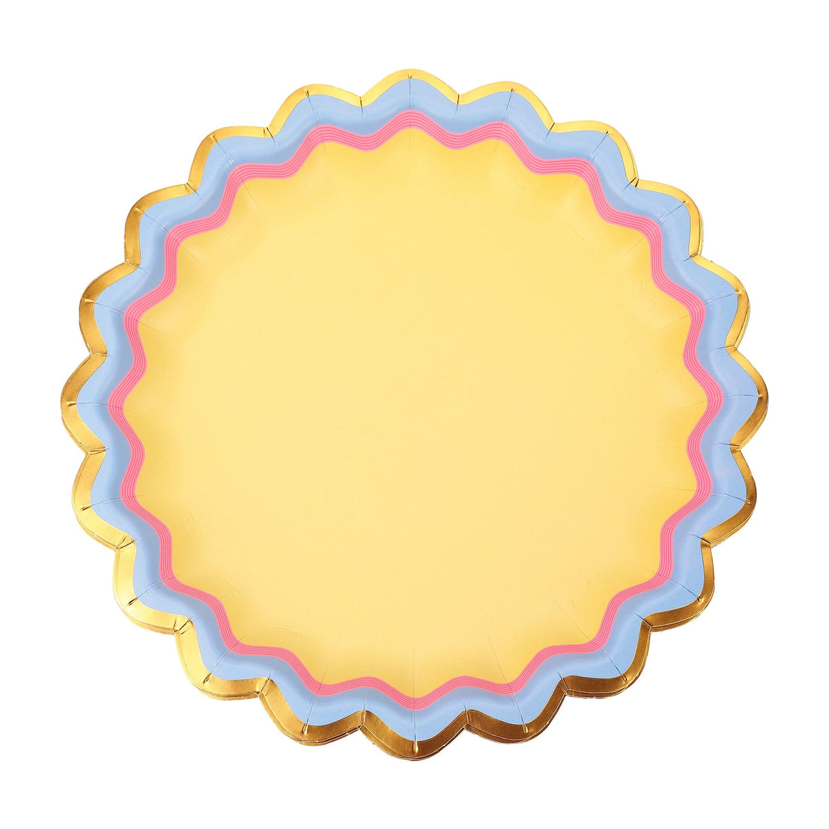 Rainbow Ric Rac Assorted Dessert Plates (10 ct, 5 colors)