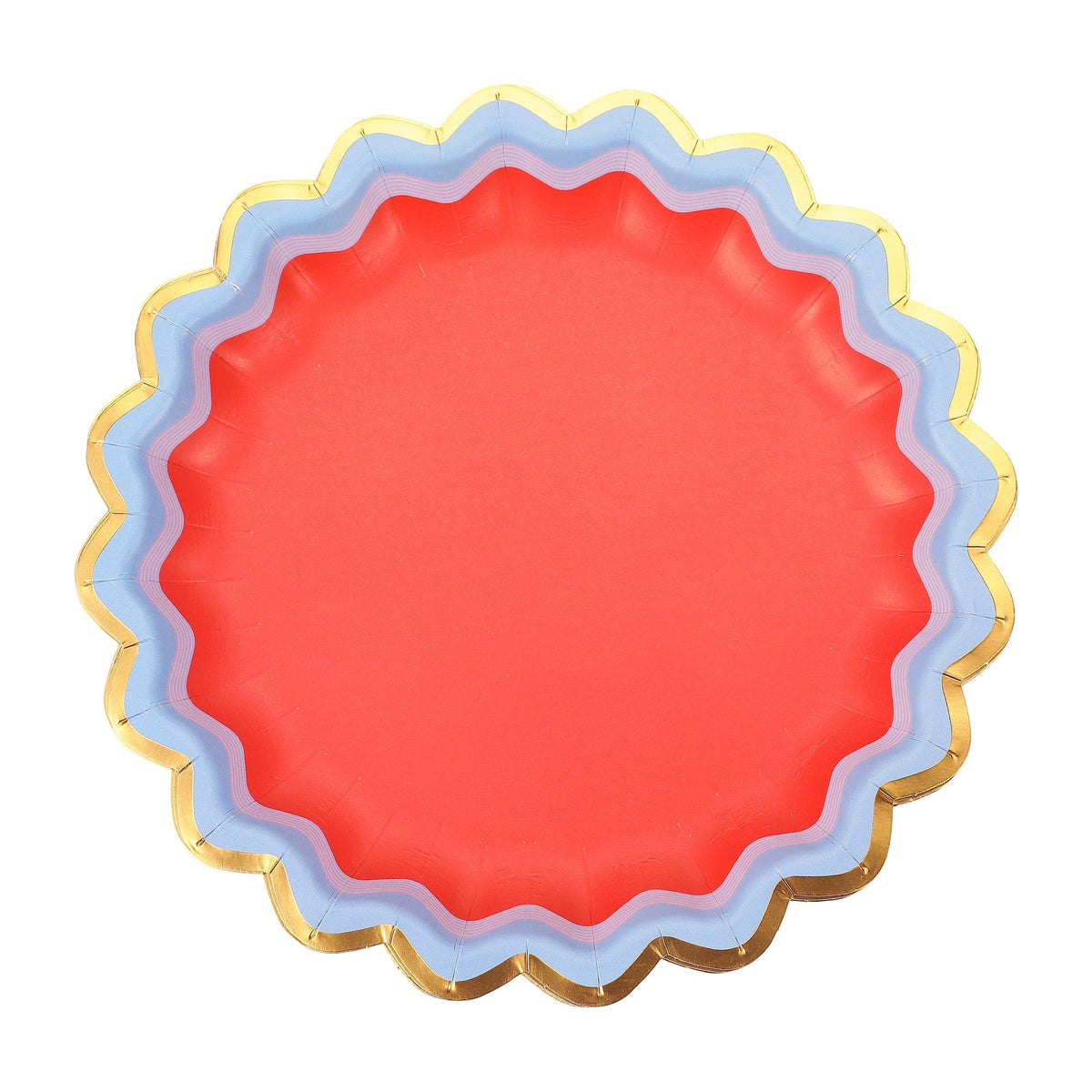 Rainbow Ric Rac Assorted Dessert Plates (10 ct, 5 colors)