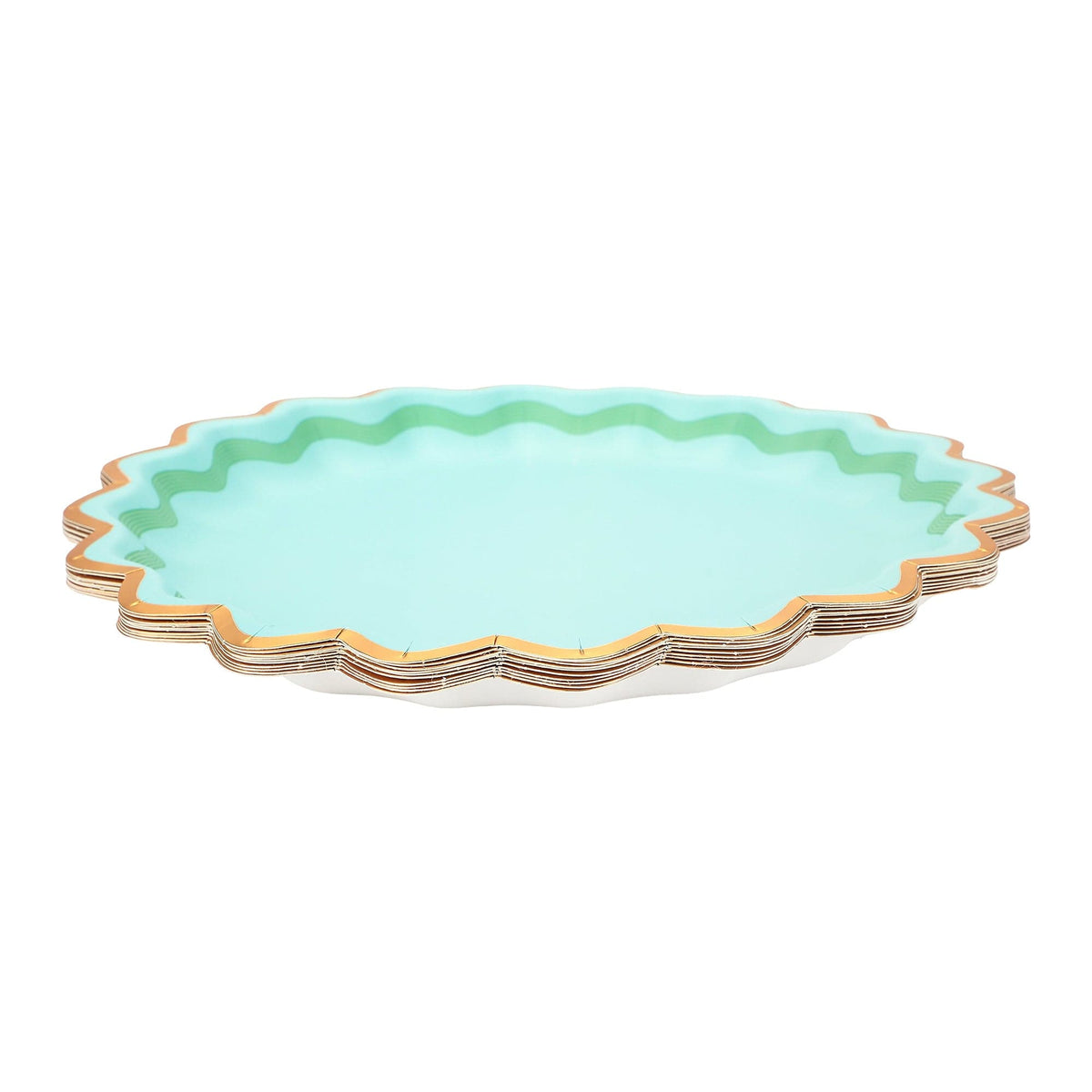 Rainbow Ric Rac Assorted Dinner Plates (10 ct, 5 colors)