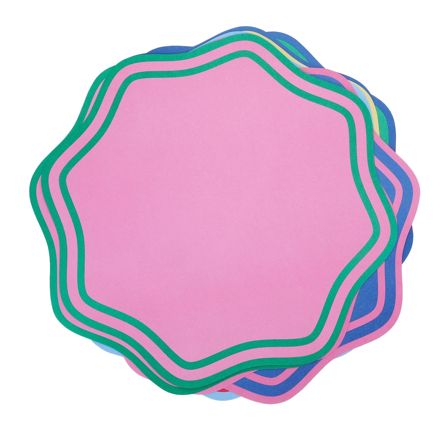 Colorwave Scalloped Placemats (10 ct, 5 colors)