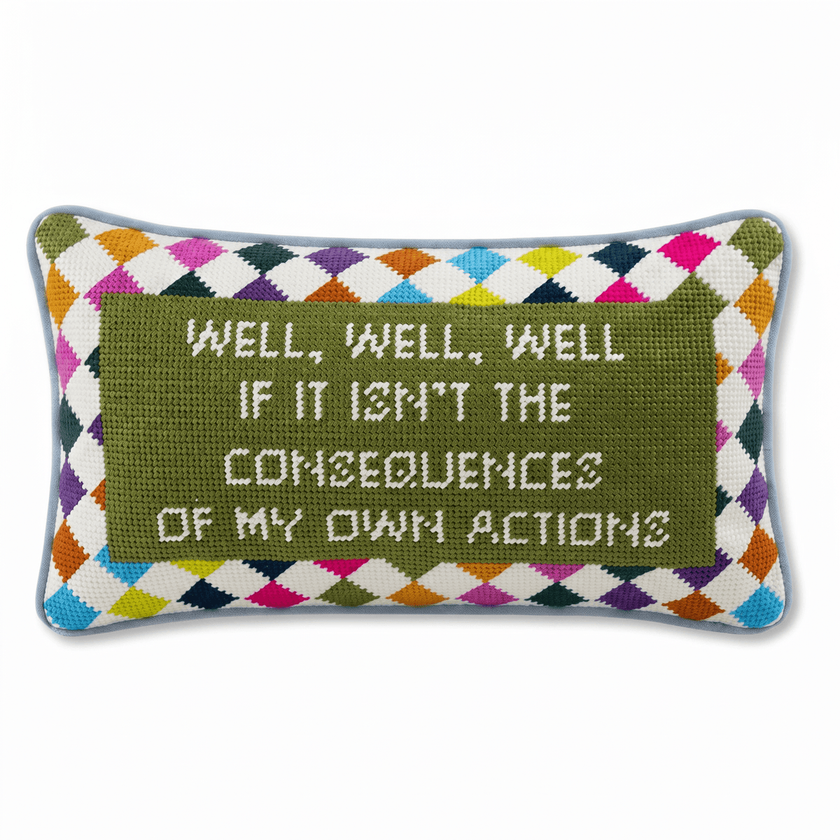 Well Well Well Needlepoint Pillow