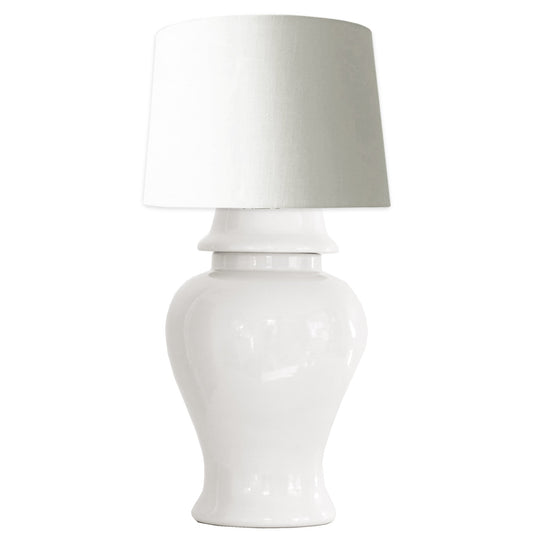 White Ginger Jar Lamp