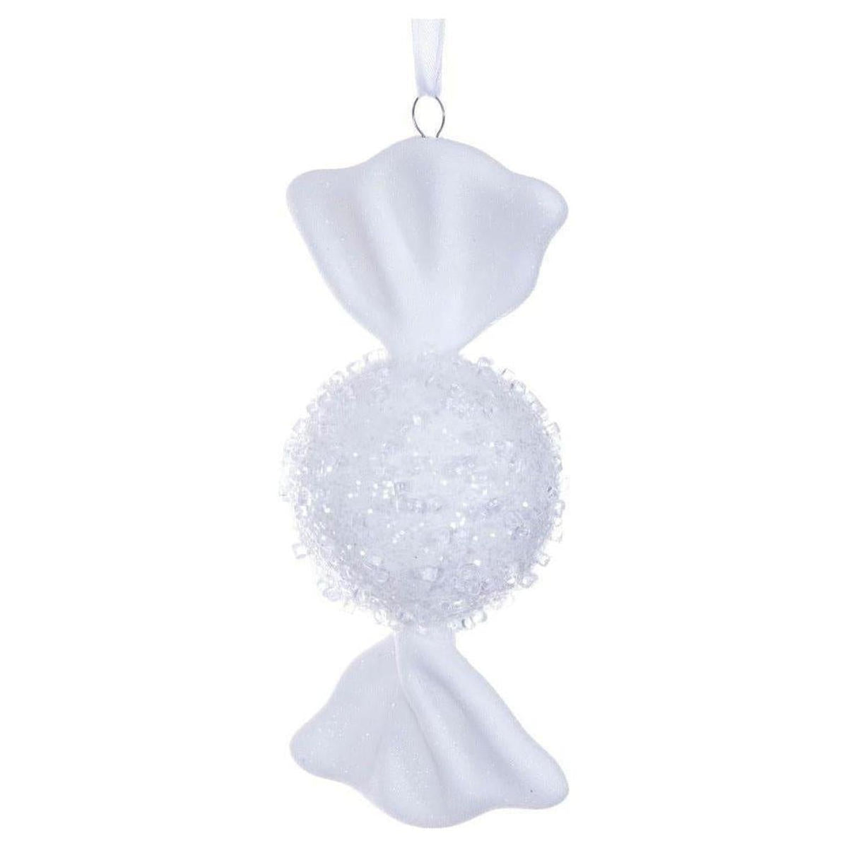 White Icy Sugar Flat Candy