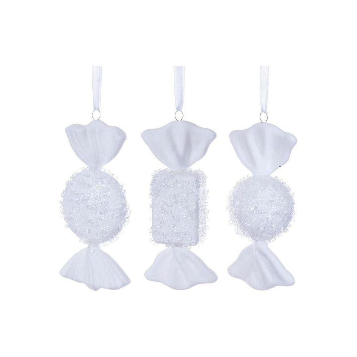 White Icy Sugar Flat Candy