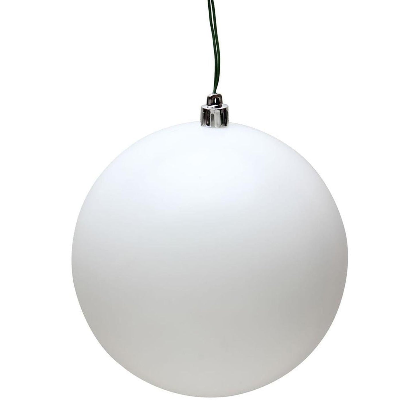 White Matte Ball Christmas Ornaments (6 pack)