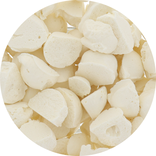Freeze Dried Ice Cream That Does Not Melt (Bits) White Chocolate Macadamia