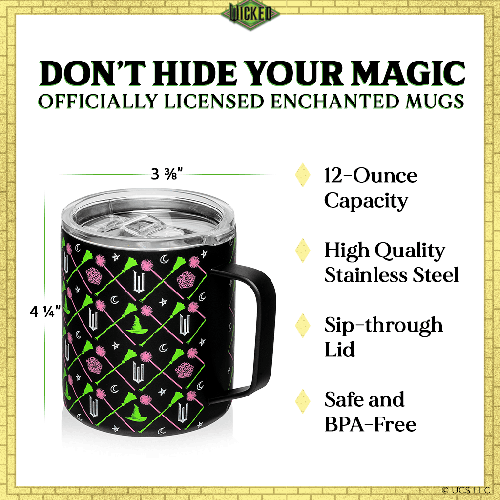Wicked Black Stainless Steel Camp Mug - 12 oz