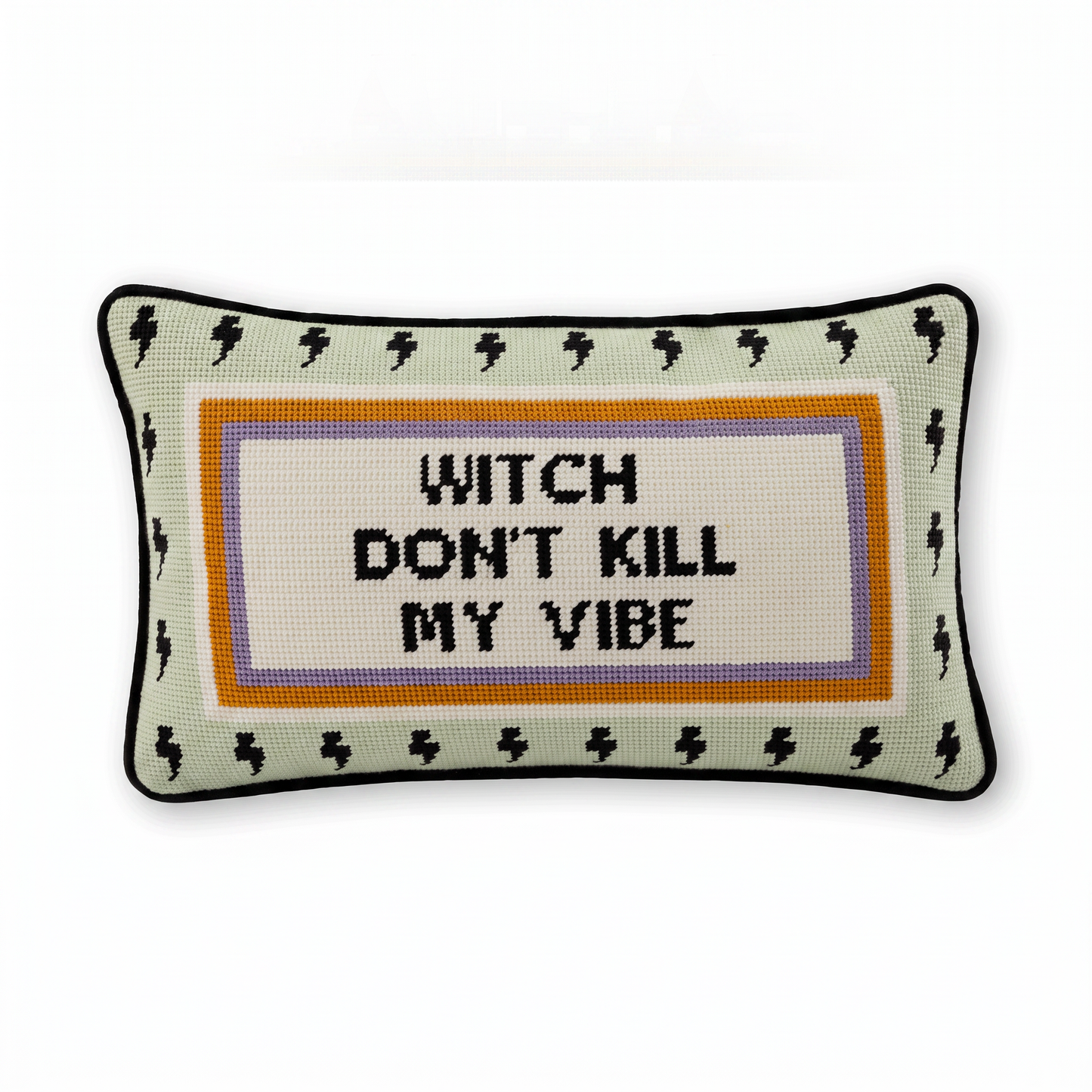 Witch Don't Kill My Vibe Needlepoint Pillow