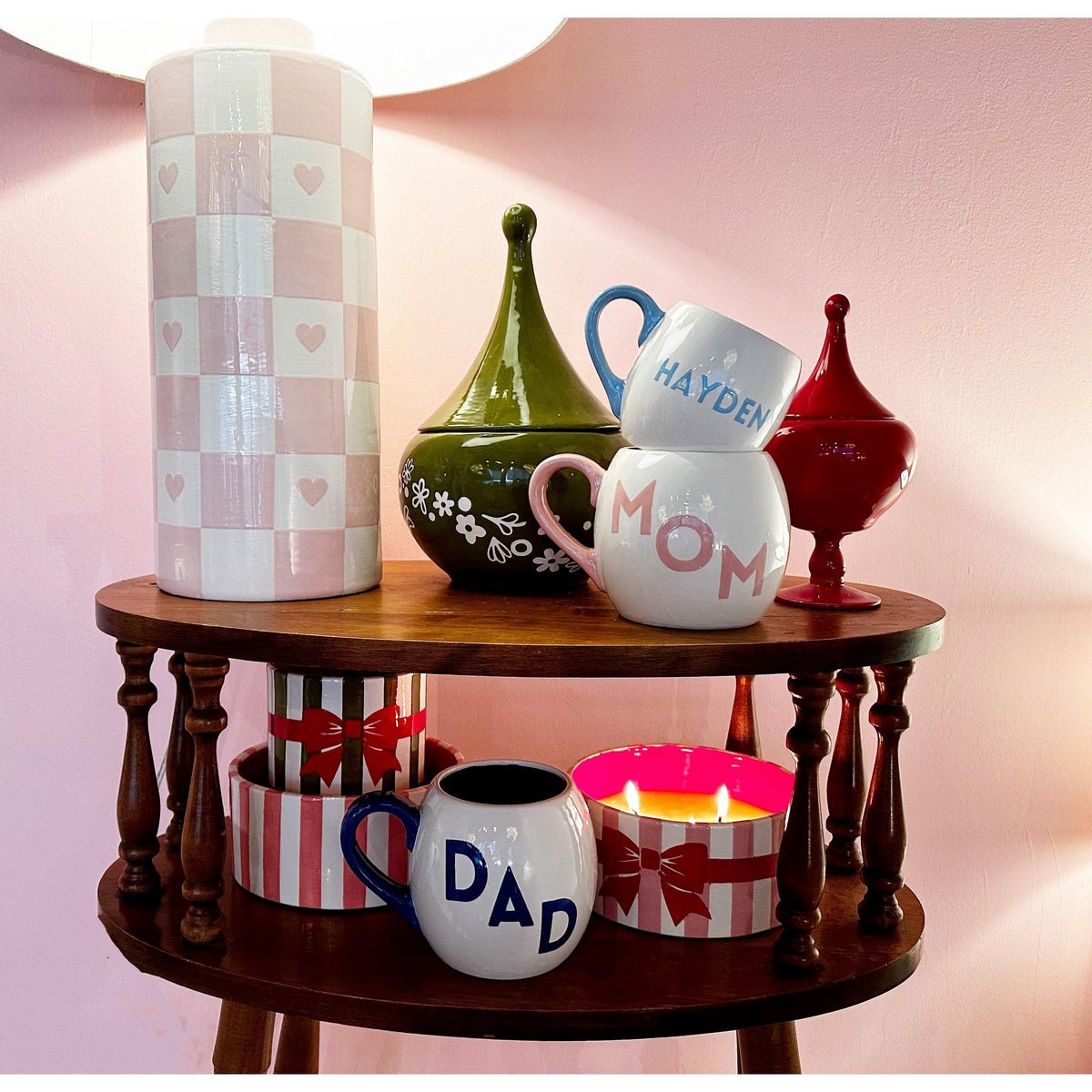 Wrapped up with a Ribbon Handpoured Candle & Vase
