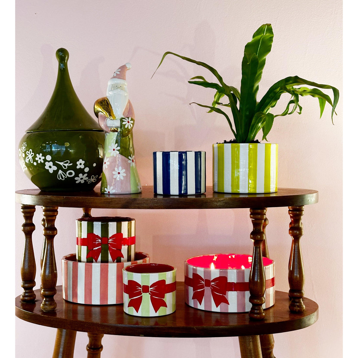 Wrapped up with a Ribbon Handpoured Candle & Vase
