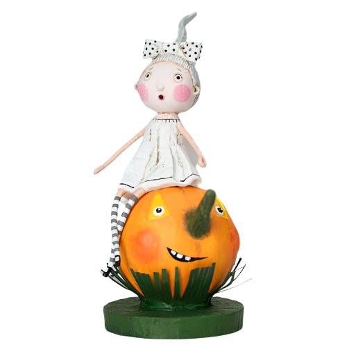 A Little Halloween Spirit Figurine by Lori Mitchell — 6.5-Inch Poly Resin Folk Art Collectible