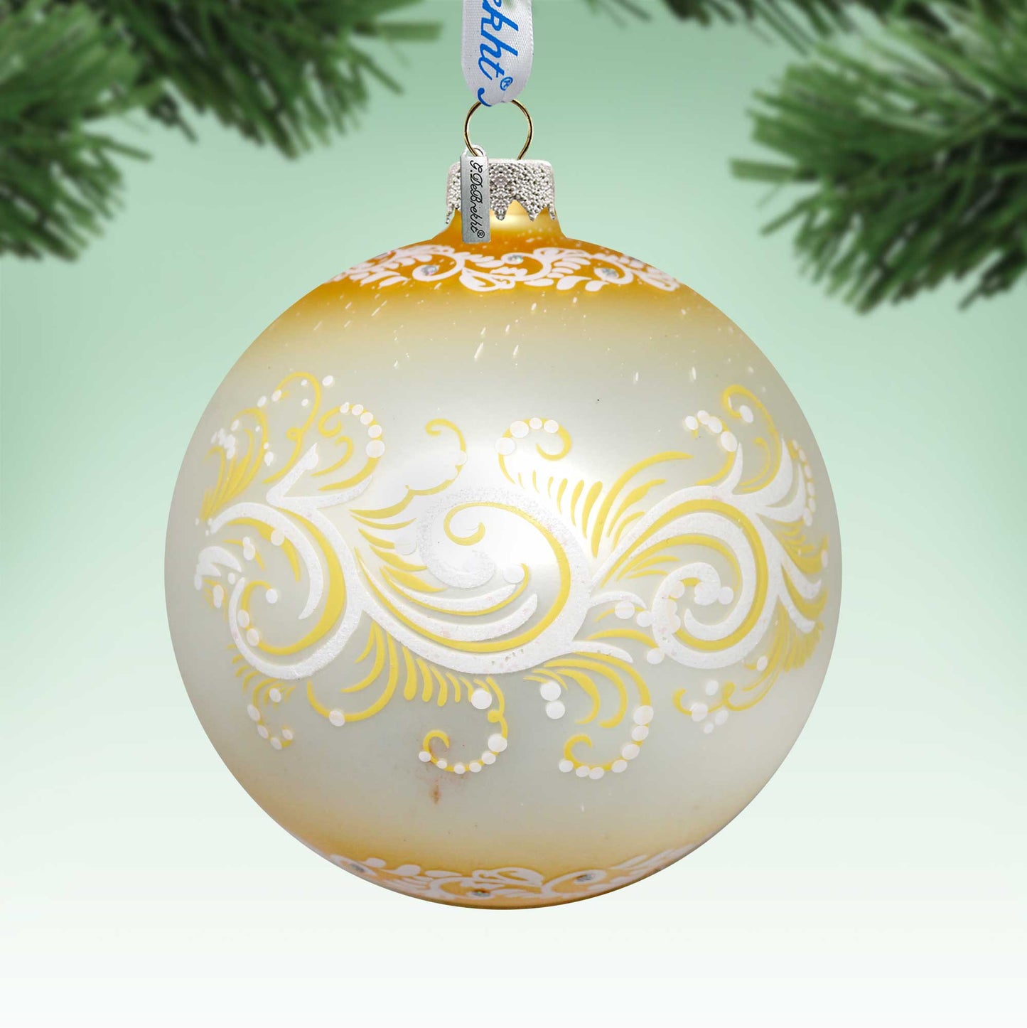 Holy Family and Three Kings Lg Glass Ornament in Gold by G.DeBrekht - Christmas Decor - 73920G
