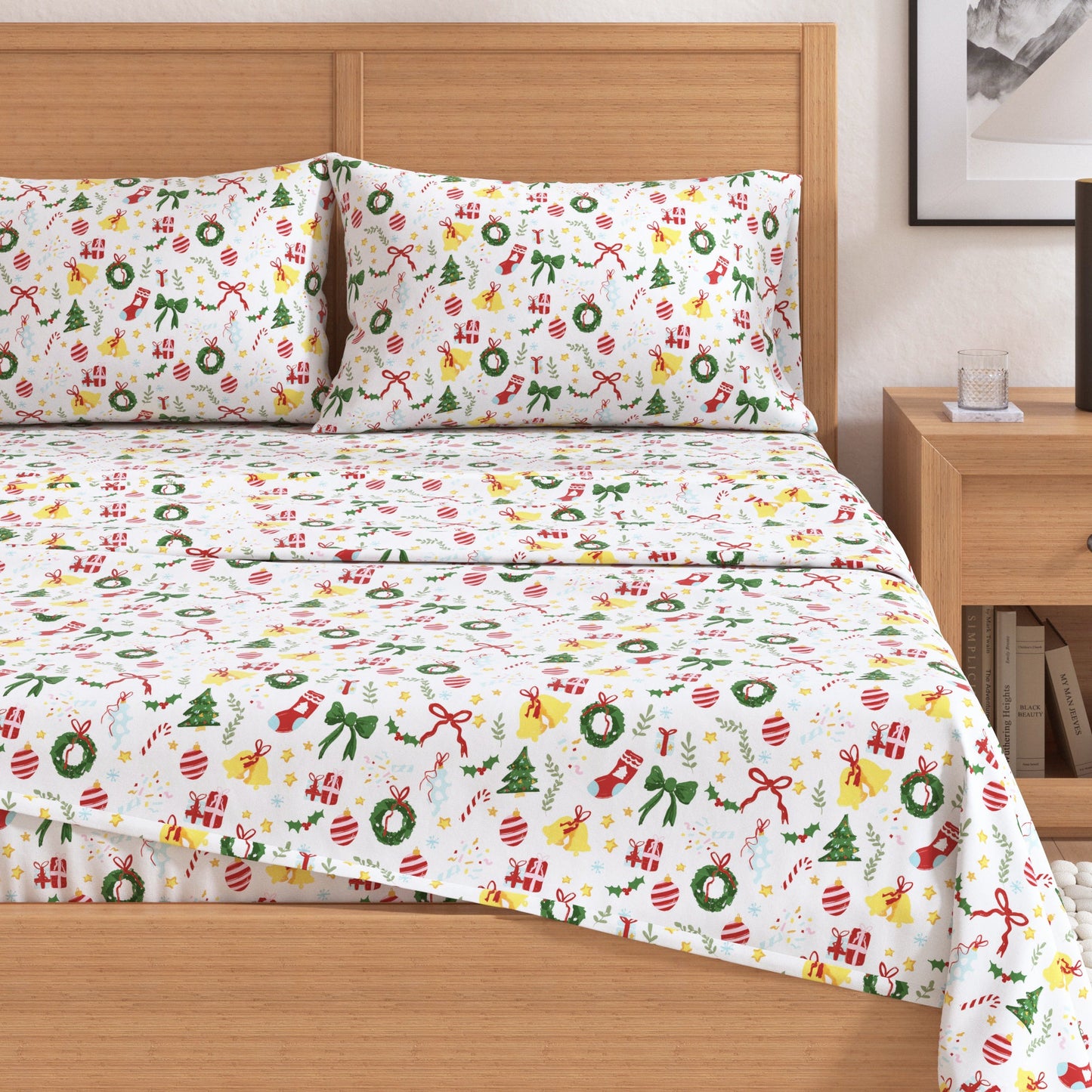 Turkish Cotton Christmas Flannel Sheet - Whittaker Collection