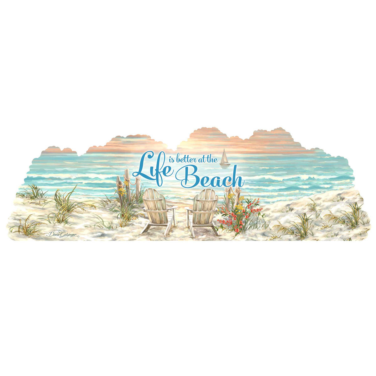 Life is Better Coastal Outdoor Decor by D. Gelsinger - Coastal Sea-Life Decor - 8461034F-1912