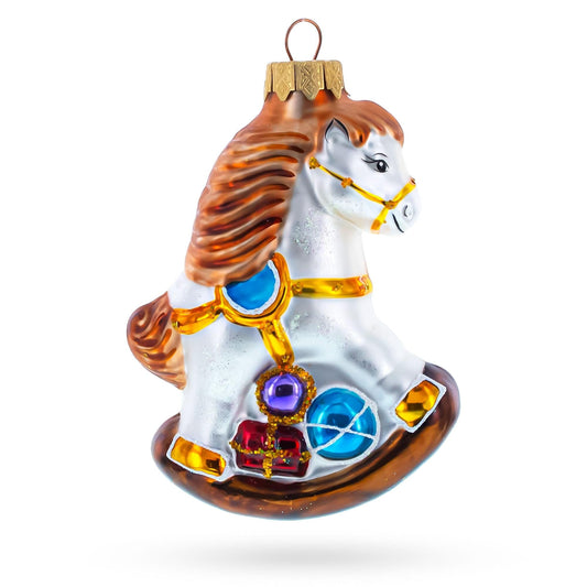 a christmas ornament with a horse