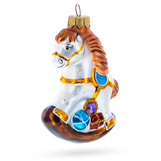 a christmas ornament with a horse
