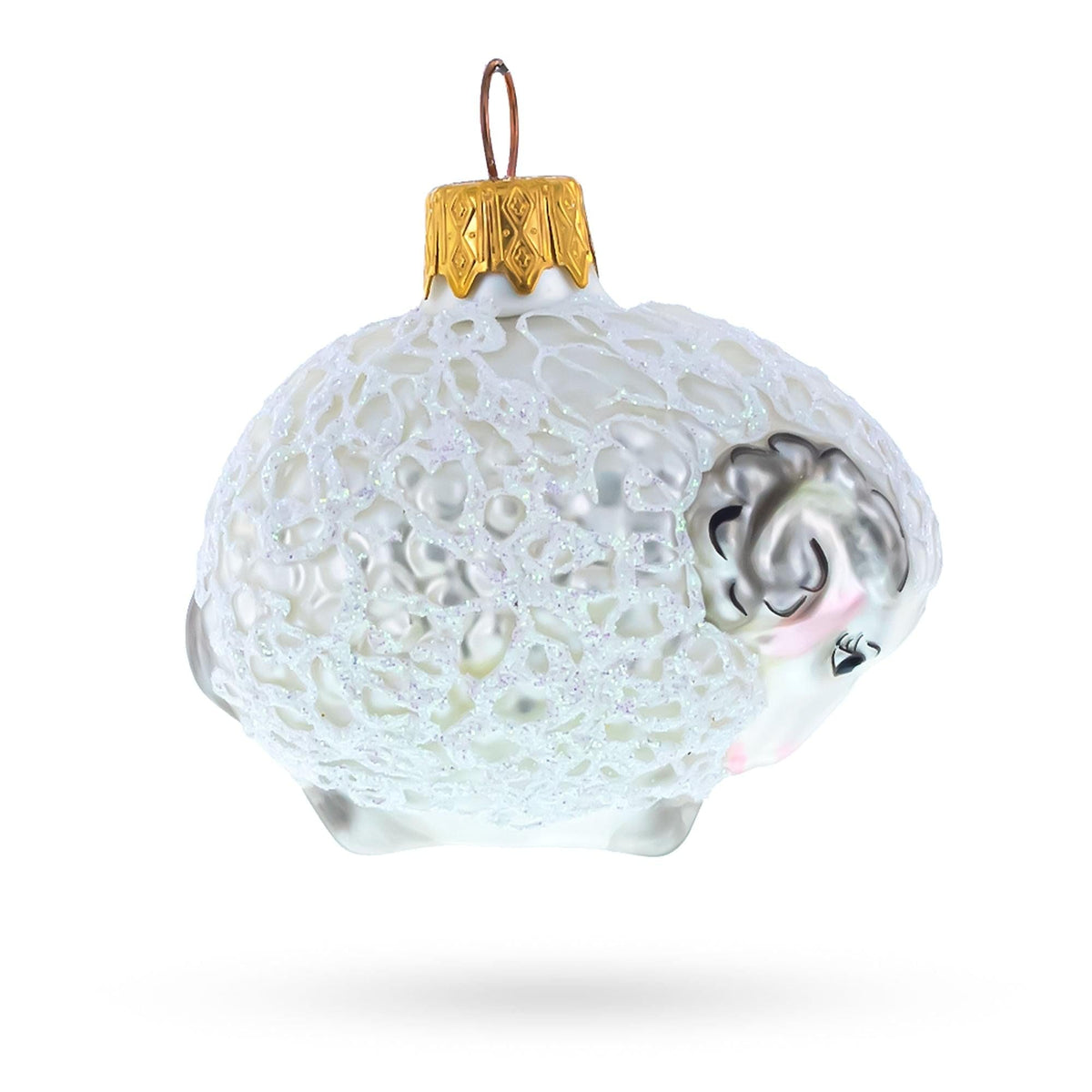 a white and gold ornament