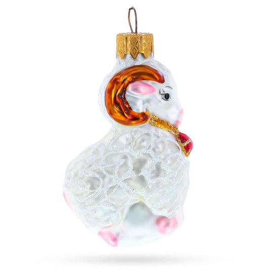 a white and gold ornament