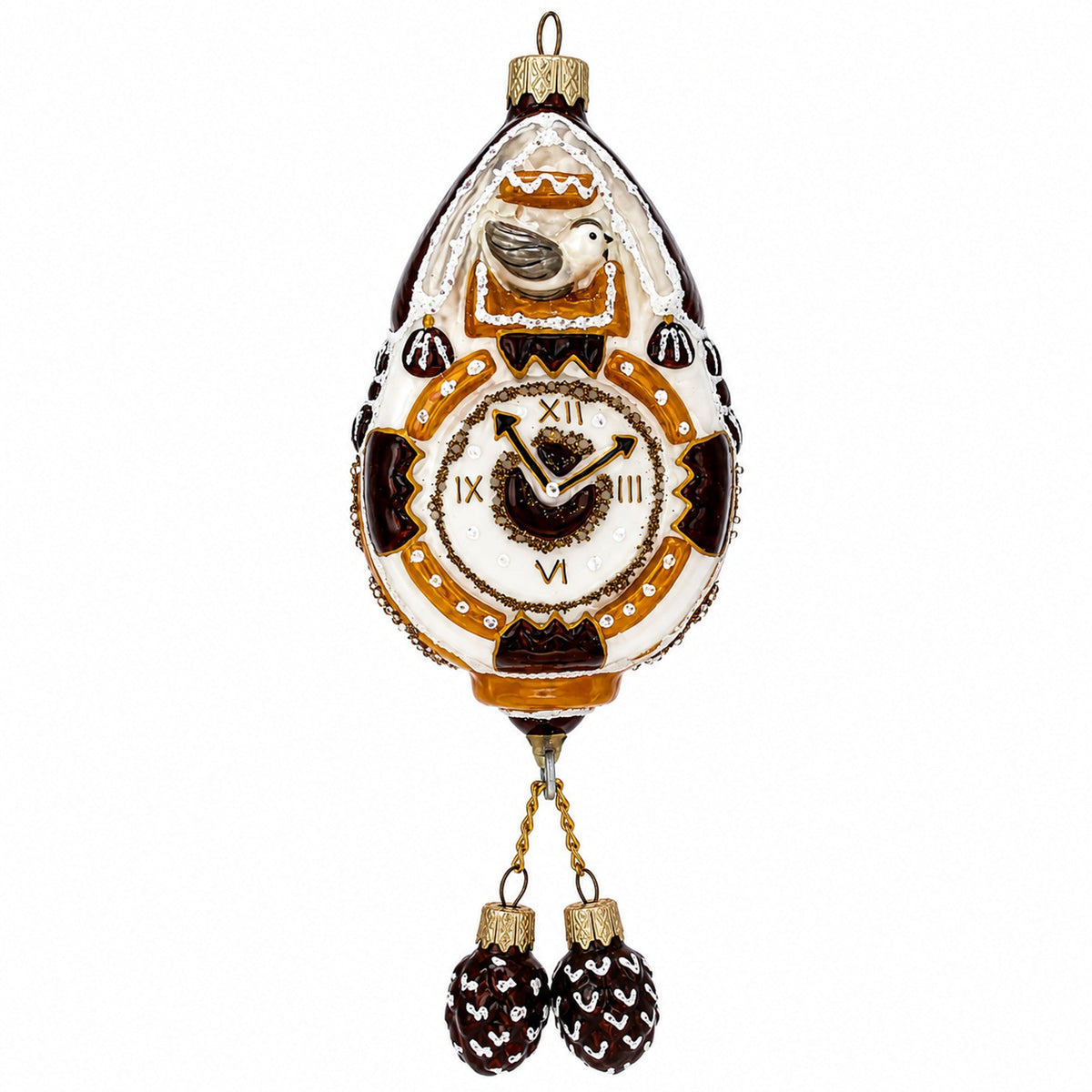 a decorative clock from a white background