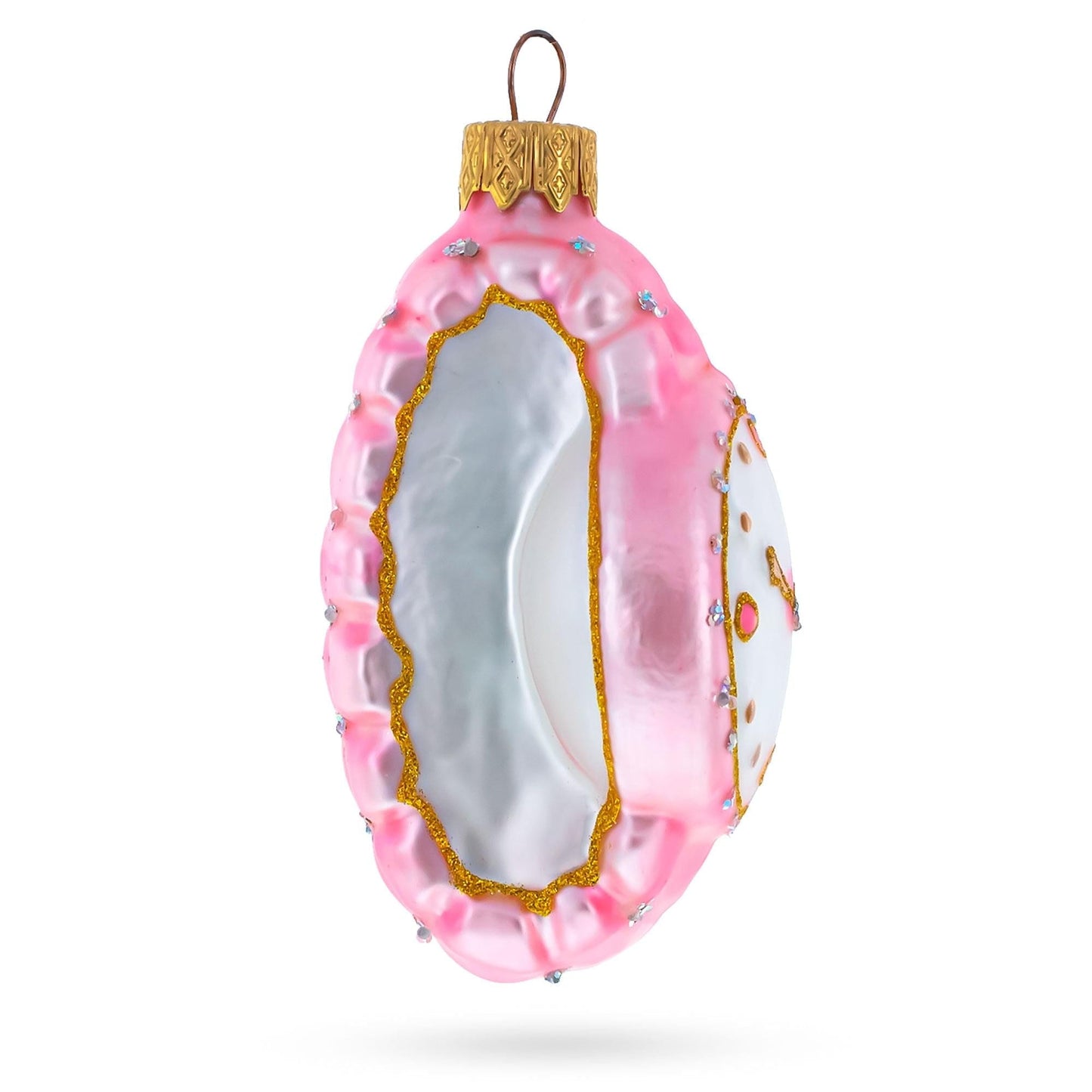 Elegant Pink Wristwatch Glass Christmas Ornament
