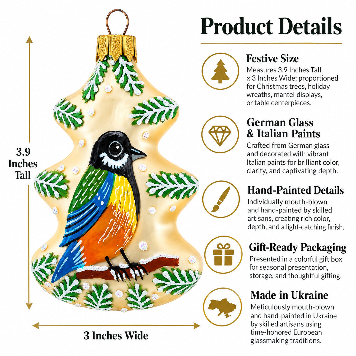 a colorful christmas ornament with text