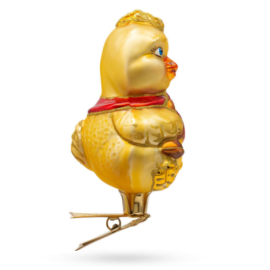a yellow chicken ornament