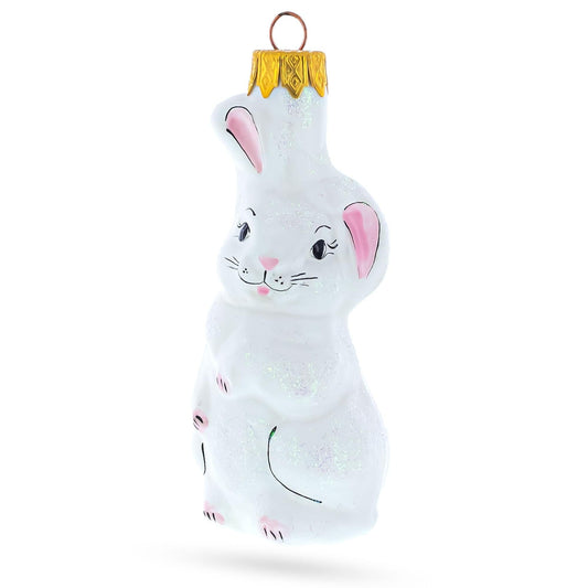 a white bunny ornament