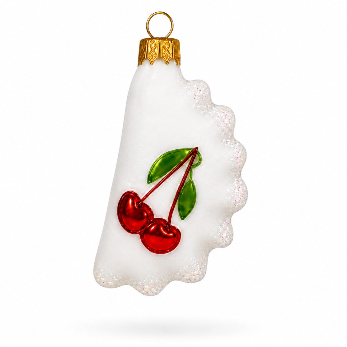 Cherrie Pierogi Varenyk Glass Christmas Ornament