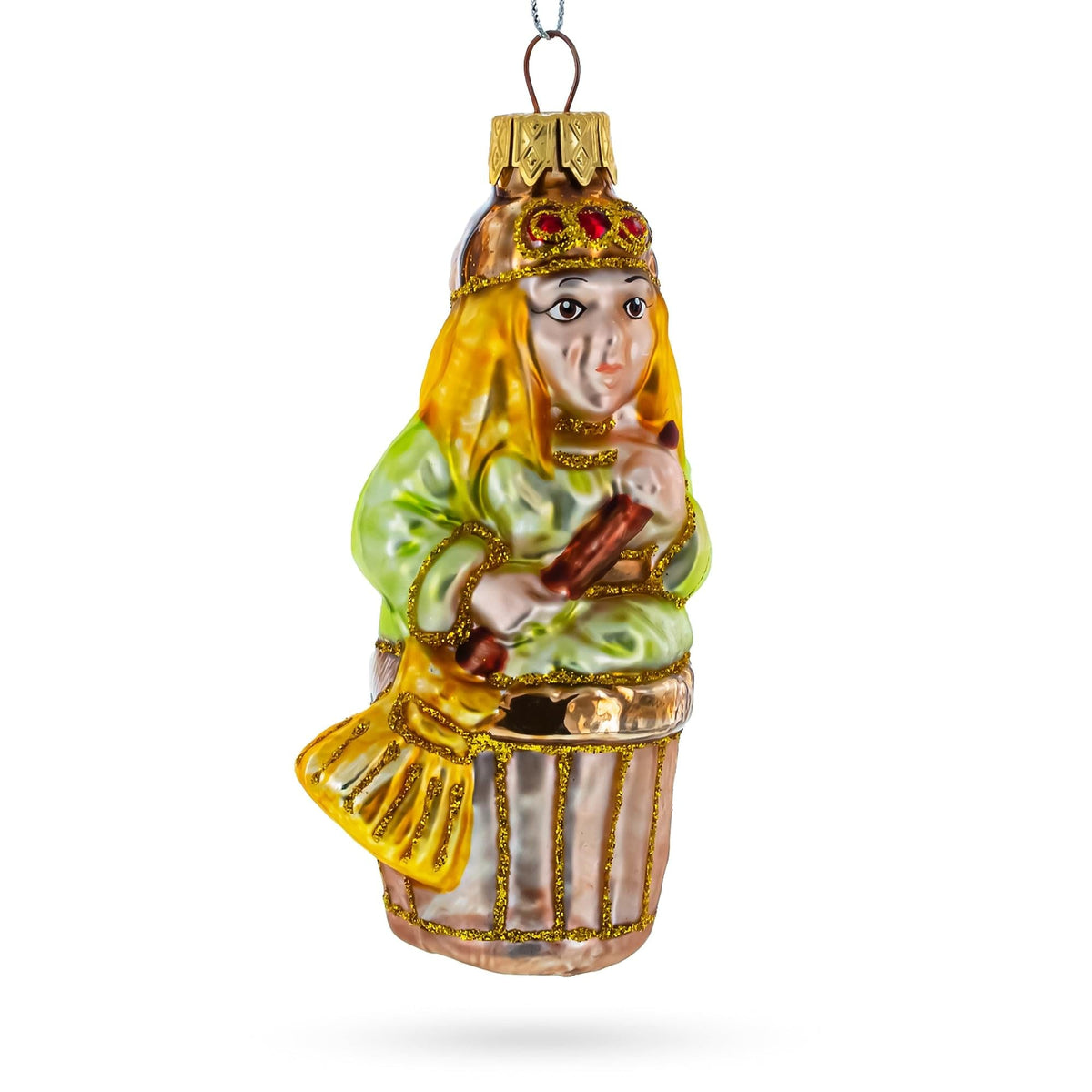 Baba Yaga Folk Tale Character Glass Christmas Ornament
