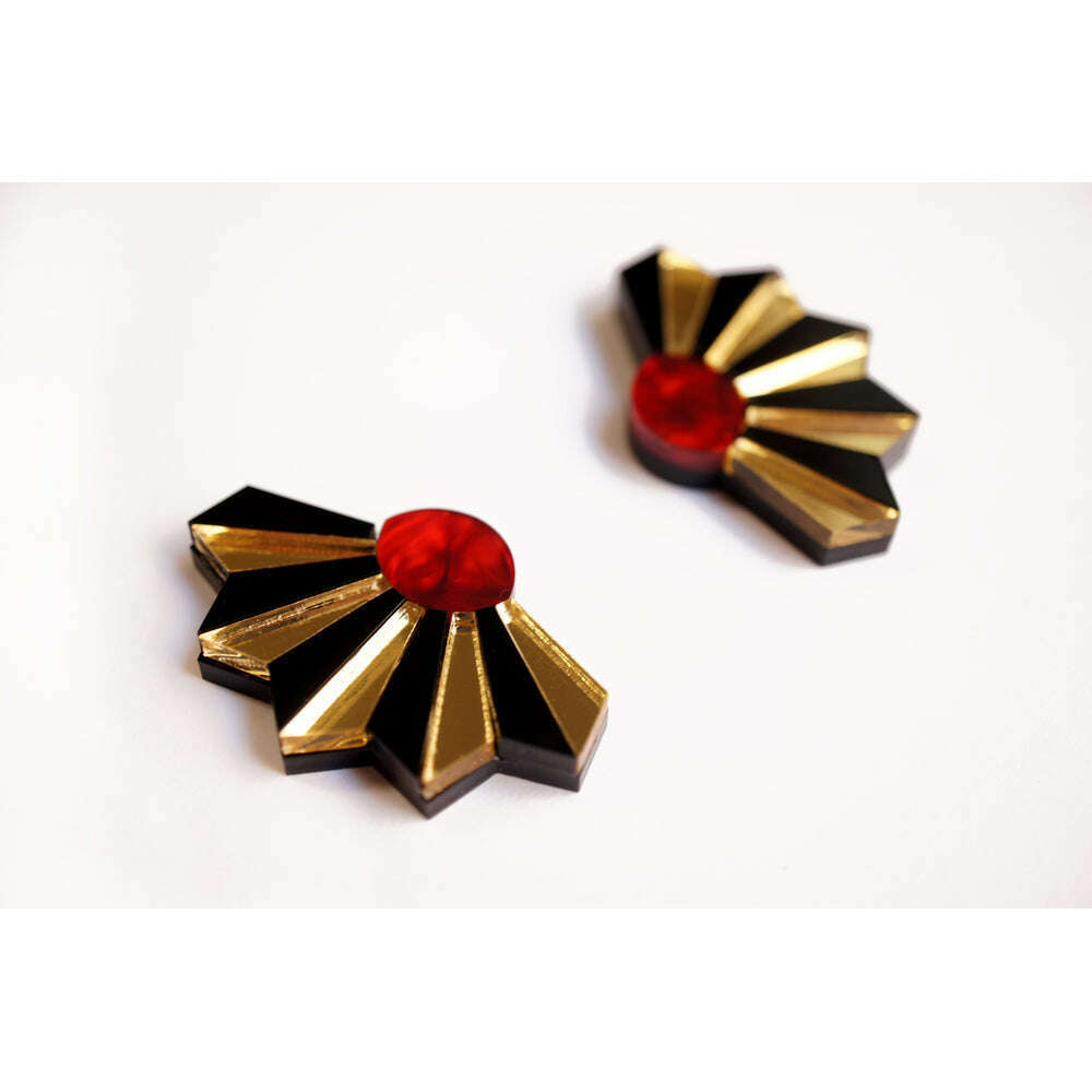 Accordion Flower Earrings by Laliblue