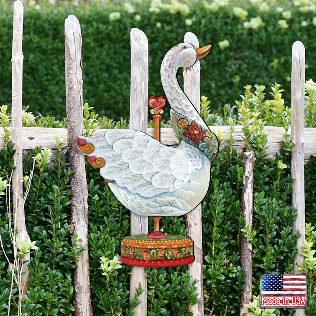 Carousel Goose Holiday Outdoor Decor Large Ornament by G. DeBrekht - Carousel Holiday Decor - 8114039M