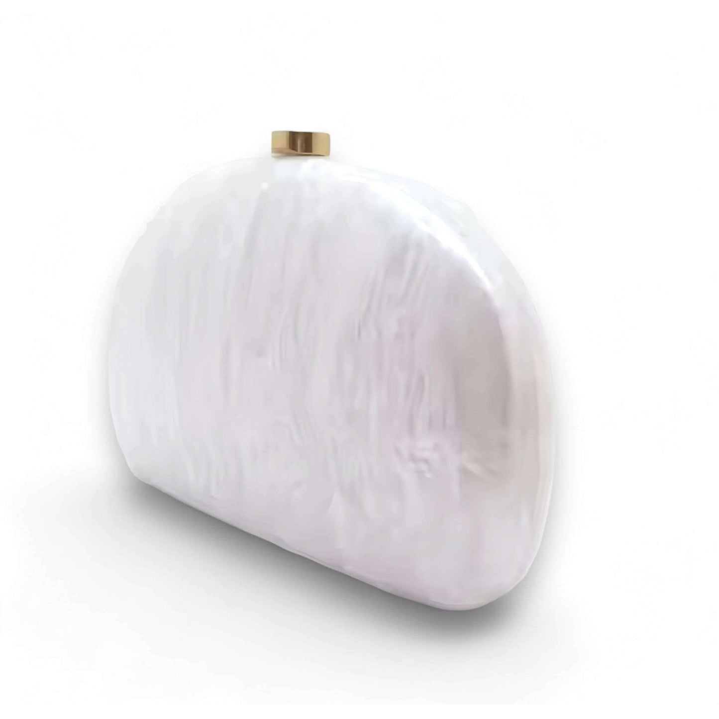 Acrylic Clutch or Crossbody Handbag - White