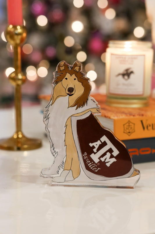 a dog figurine on a table