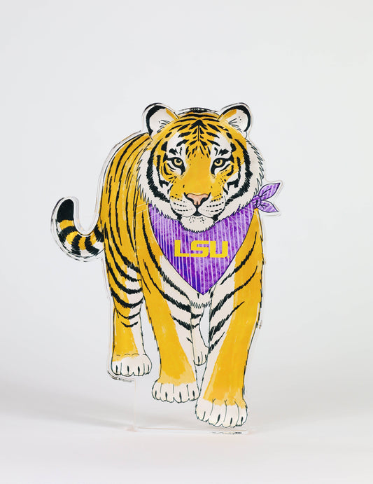 LSU Tiger Acrylic Block Shelfie