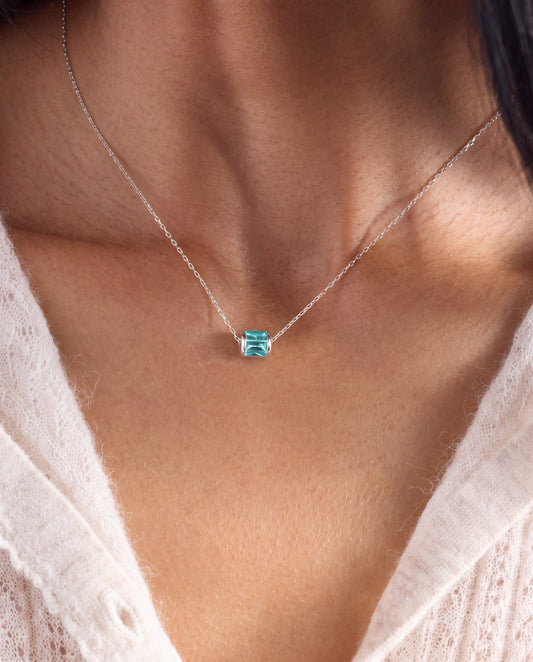 December Birthstone Precious Pendant Necklace